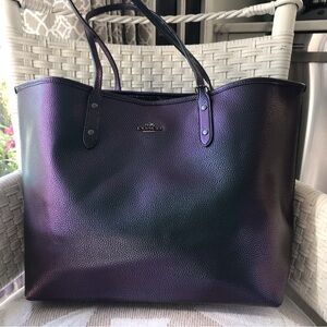 Coach Hologram Oil Slick Iridescent Mermaid Open City Tote 22550